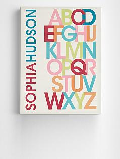 Red Envelope's Personalized Girls Alphabet Wall Art