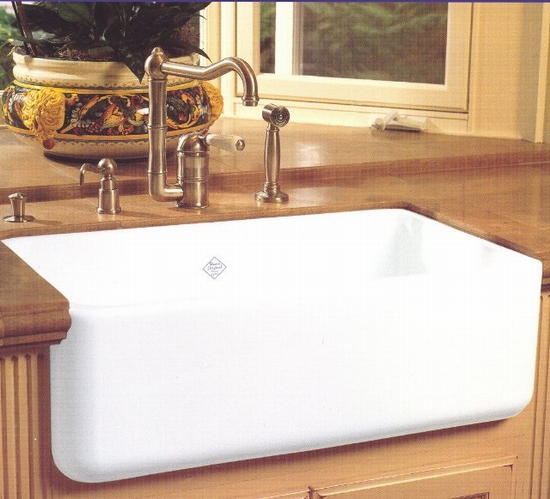 Rohl Country Kitchen Faucet and Shaw's Fireclay Sink
