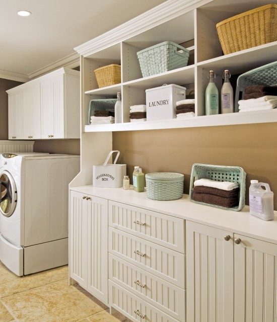 Laundry Room With Open Storage