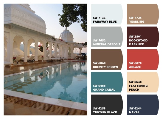 Udaipur Lake Palace color palette