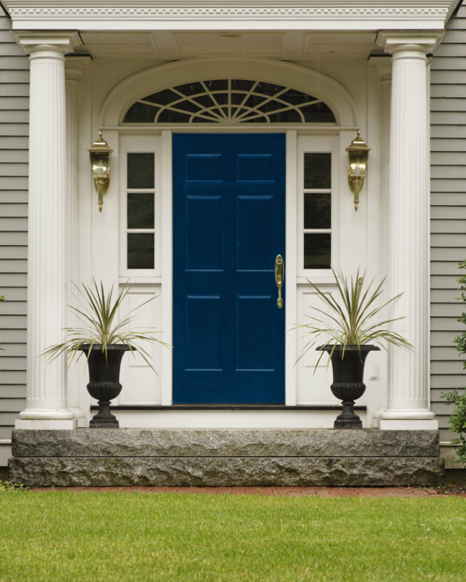 Front Door with Sherwin-Williams Dignified 6538