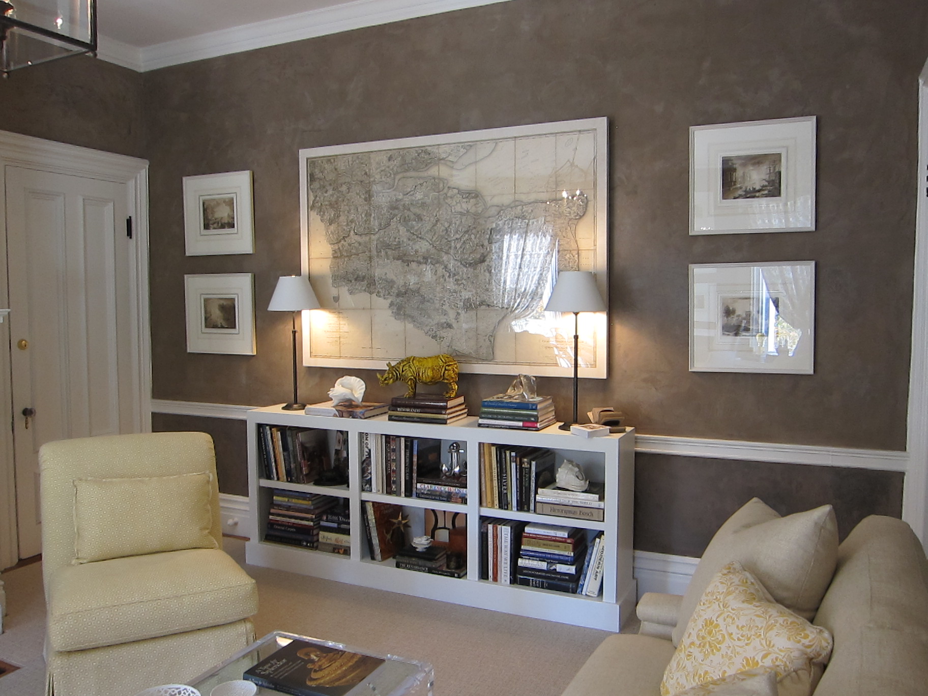 Map & Bookcase in Frank's Study