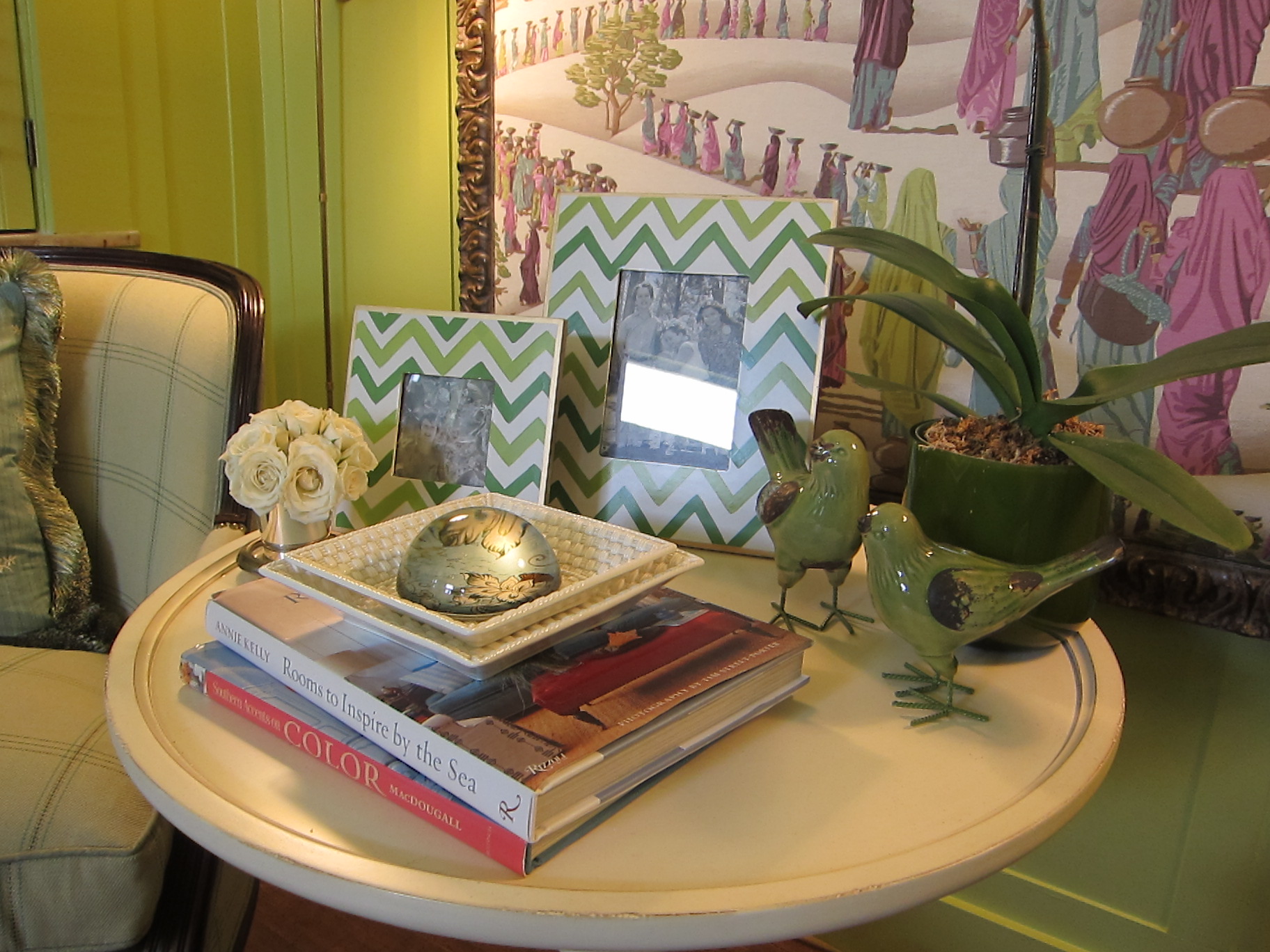 Green Room Table Vignette