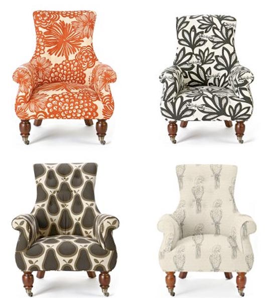 Anthropologie Patterned Chairs