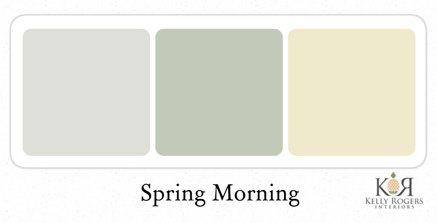 Spring Morning soothing bedroom color scheme | Kelly Rogers Interiors