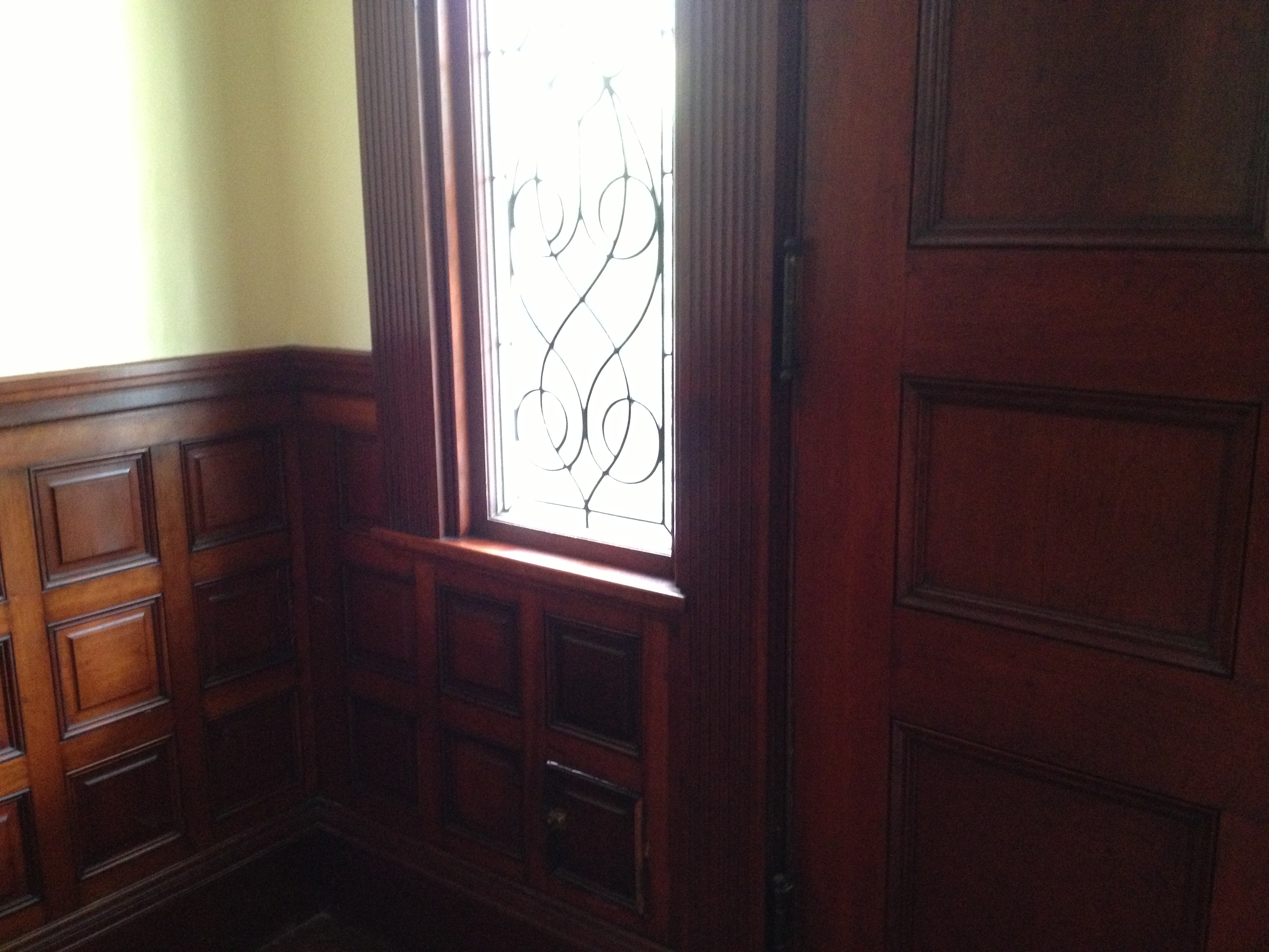 Victorian Vestibule with Wood Paneling