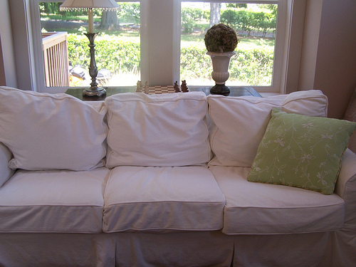 PB Basic Slipcovered Sofa - via The Inspired Room