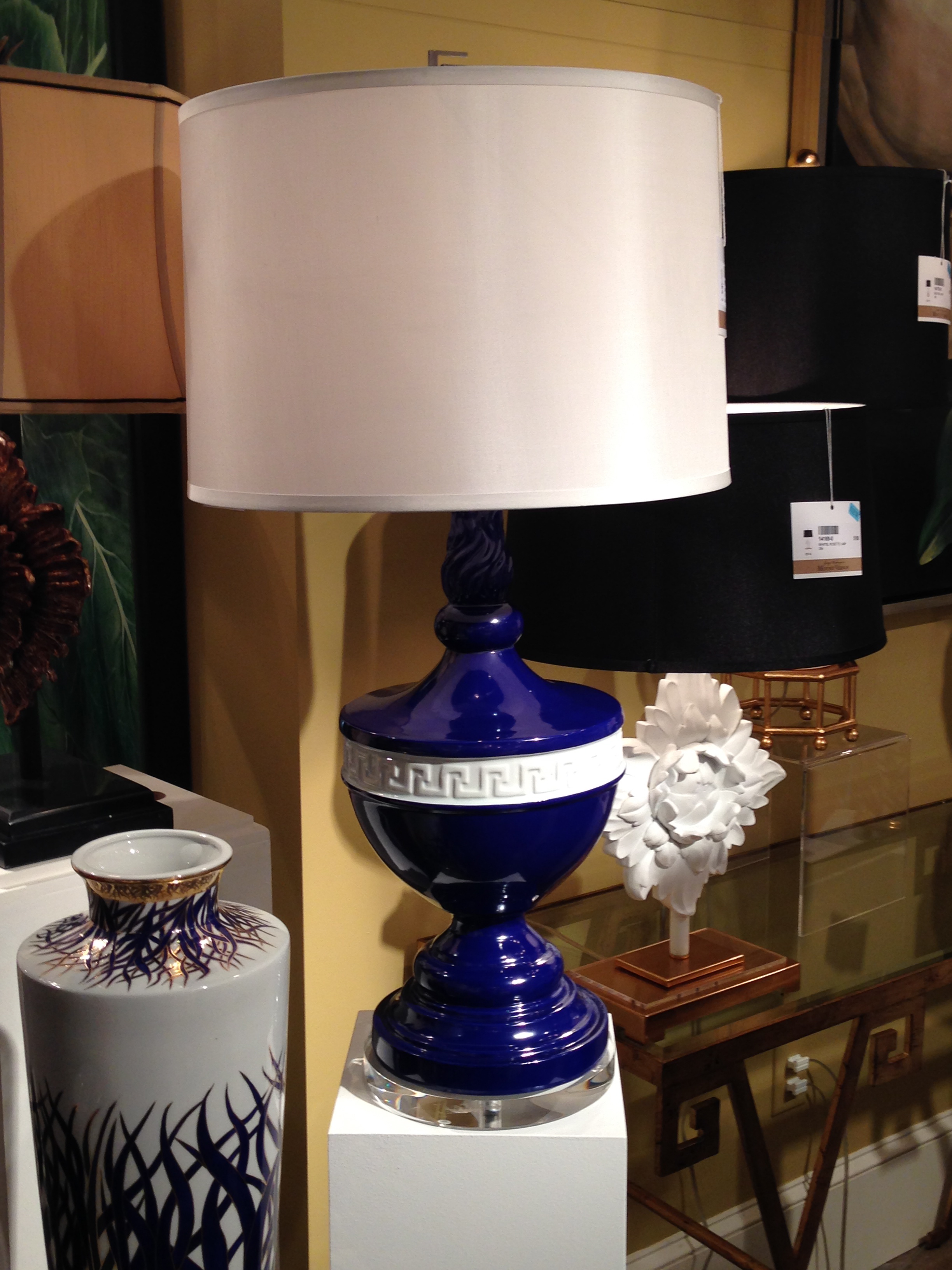 Wildwood Lamps Blue Urn Lamp | #hpmkt Spring 2014 | via Interiors For Families