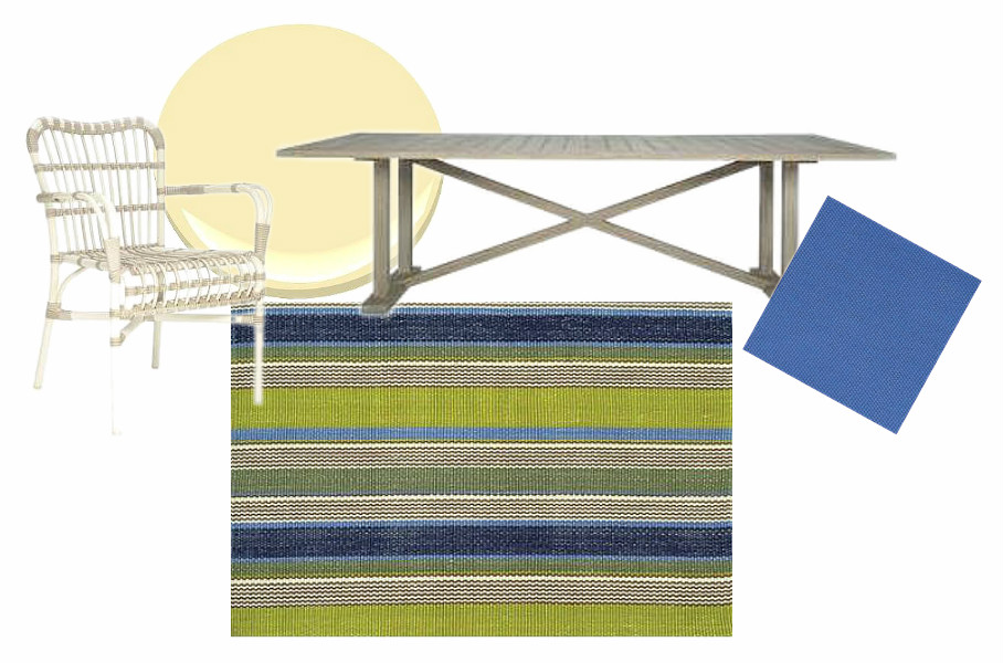 Deck Scheme with Marina Stripe Rug (Dash & Albert) | via Interiors For Families