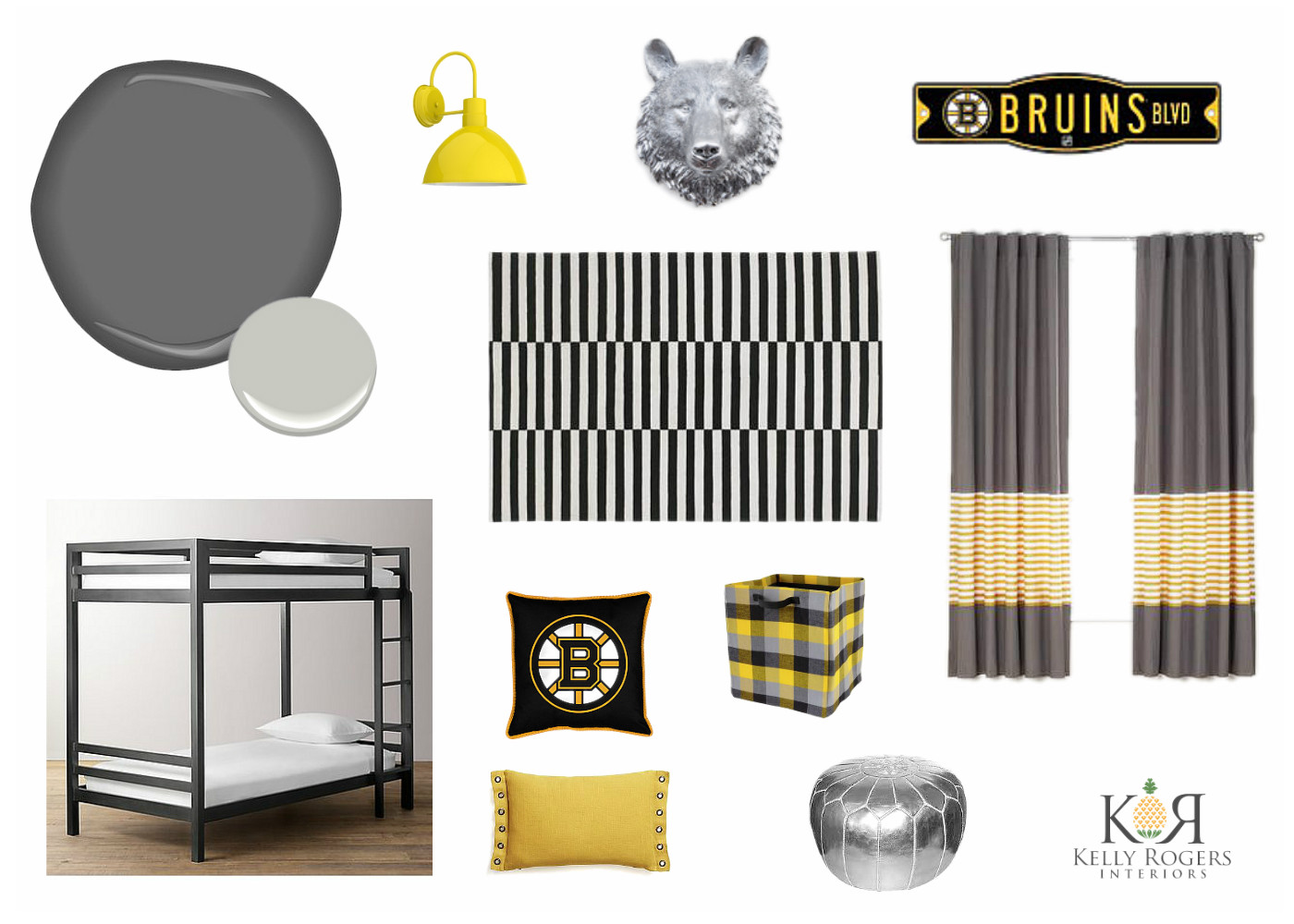 A Bruins Bedroom | Kelly Rogers Interiors | Interiors for Families