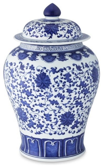 Blue & White Temple Jar