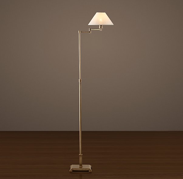 Restoration Hardware Petite Candlestick Swing-Arm Floor Lamp