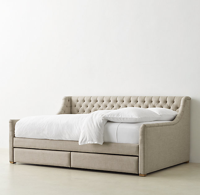 Friday Family-Friendly Find | RH Teen Devyn Tufted Storage Daybed | Interiors for Families