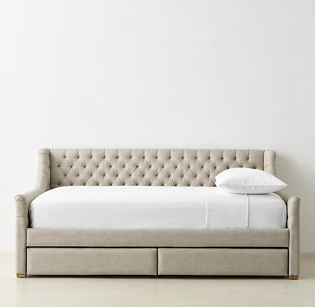 Friday Family-Friendly Find | RH Teen Devyn Tufted Storage Daybed | Interiors for Families