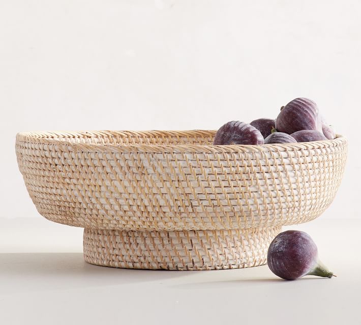 Friday Family-Friendly Find: Pottery Barn Tava Handwoven Rattan Decorative Bowl | Interiors for Families | Blog of Kelly Rogers Interiors