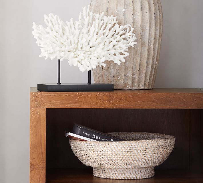 Friday Family-Friendly Find: Pottery Barn Tava Handwoven Rattan Decorative Bowl | Interiors for Families | Blog of Kelly Rogers Interiors